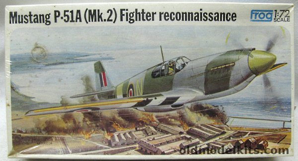 Frog 1/72 Mustang P-51A Mk.2 - RAF No.2 Sq 1944 or USAAF 1st Air Commando India 1944 (Col. Cochran), F427 plastic model kit